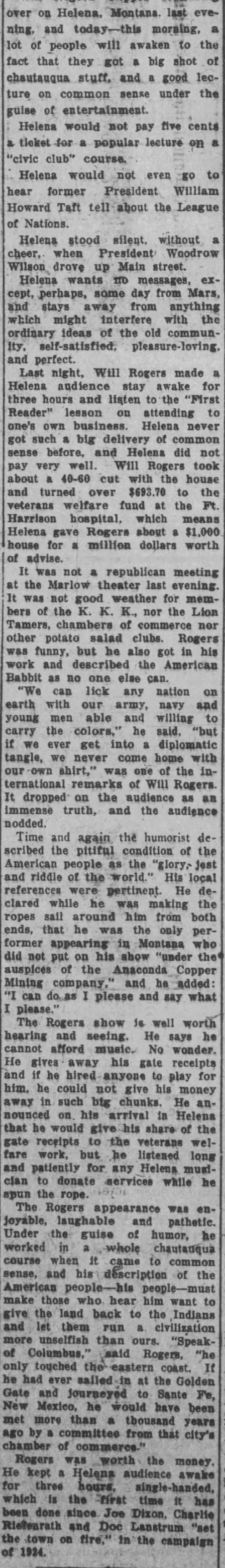 Clipping from The Independent-Record
